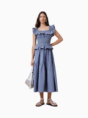 AllSaints Blue Halia Dress - Image 1 of 8