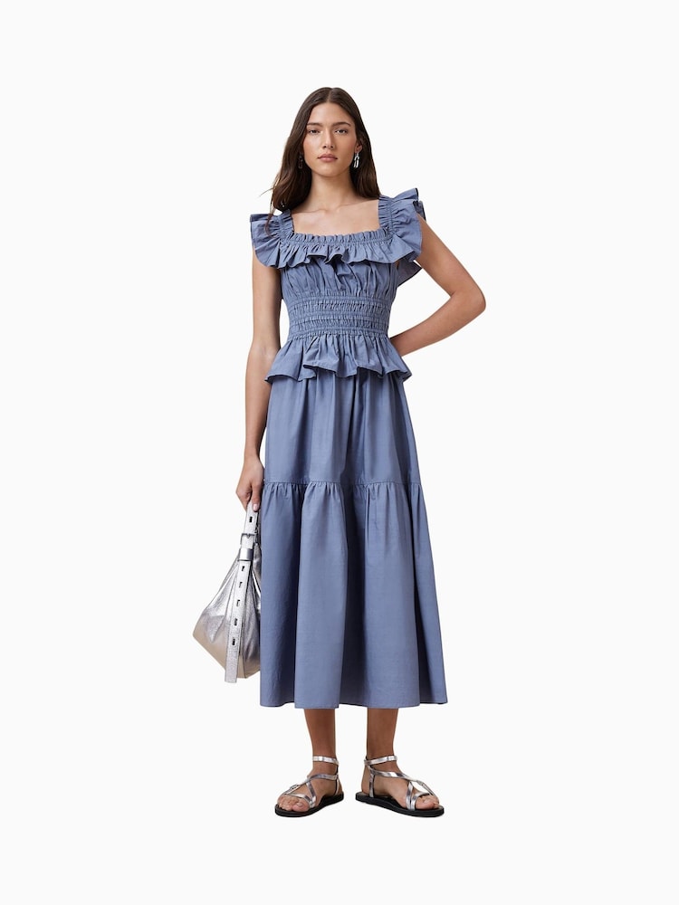 AllSaints Blue Halia Dress - Image 1 of 8