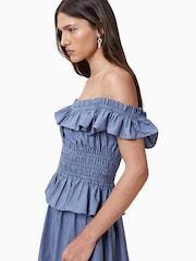 AllSaints Blue Halia Dress - Image 2 of 8