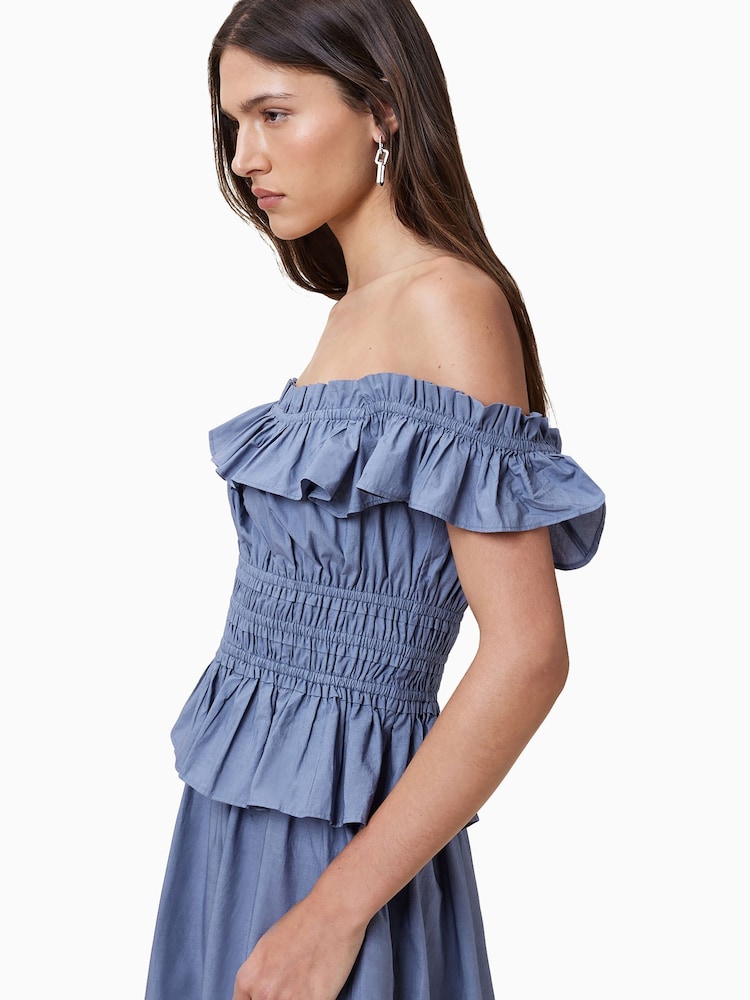 AllSaints Blue Halia Dress - Image 2 of 8