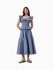 AllSaints Blue Halia Dress - Image 3 of 8