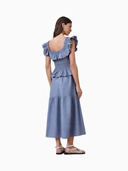 AllSaints Blue Halia Dress - Image 7 of 8