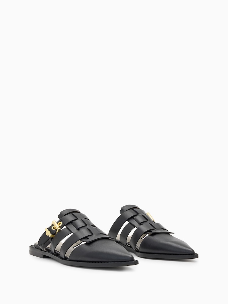AllSaints Black Nala Mules - Image 2 of 5 AllSaints Black Nala Mules - Image 2 of 5