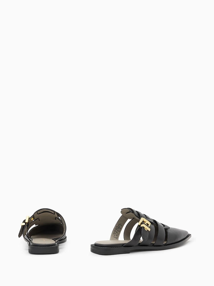 AllSaints Black Nala Mules - Image 3 of 5