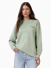 AllSaints Green Soleil Etta 100% Organic Cotton Sweat Top - Image 1 of 9