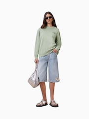 AllSaints Green Soleil Etta 100% Organic Cotton Sweat Top - Image 3 of 9