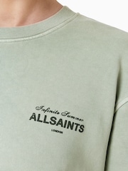 AllSaints Green Soleil Etta 100% Organic Cotton Sweat Top - Image 7 of 9