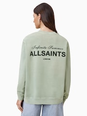 AllSaints Green Soleil Etta 100% Organic Cotton Sweat Top - Image 8 of 9