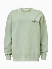 AllSaints Green Soleil Etta 100% Organic Cotton Sweat Top - Image 9 of 9