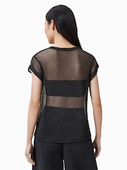 Preto - AllSaints Thea Sparkle Top - Imagem 4 de 6
