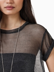 Preto - AllSaints Thea Sparkle Top - Imagem 5 de 6