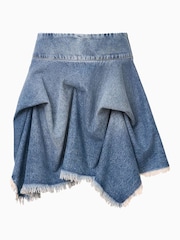 AllSaints Blue Crissy Denim 100% Cotton Skirt - Image 10 of 10