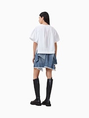AllSaints Blue Crissy Denim 100% Cotton Skirt - Image 9 of 10