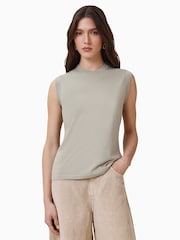 AllSaints Grey Imogen Tank Top - Image 3 of 7