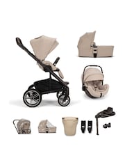 Nuna Cream MIXX Next ARRA Flex BASE Curv Nursery Travel Bundle - Image 1 of 6