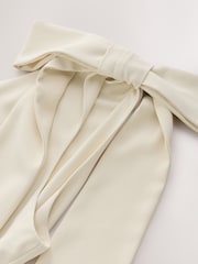 Champagne Bow One Shoulder Maxi Bridesmaid Dress - Image 6 of 7