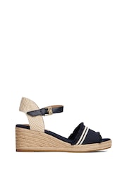 Azul - Tommy Hilfiger Fringe Canvas Wedge Sandals - Imagen 4 de 4