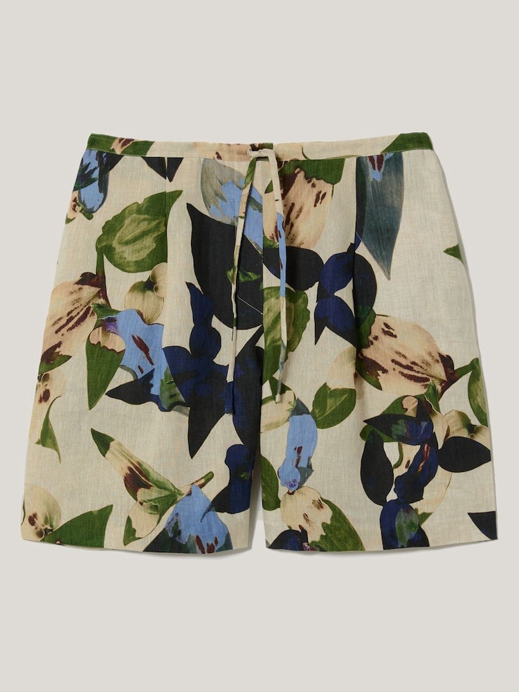 Jigsaw Future Botanic 100% Linen Shorts - صورة 6 من 6