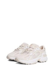 Tommy Hilfiger Natural Monogram Mesh Panel Cleat Trainers - Image 3 of 4
