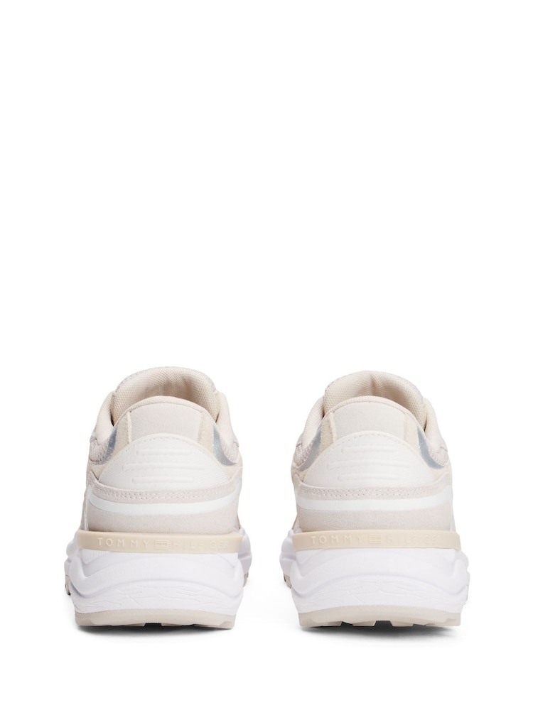 Tommy Hilfiger Natural Monogram Mesh Panel Cleat Trainers - Image 4 of 4