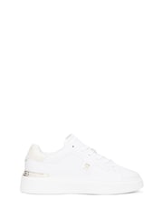 Tommy Hilfiger White Leather Monogram Court Trainers - Image 1 of 4