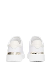 Tommy Hilfiger White Leather Monogram Court Trainers - Image 3 of 4