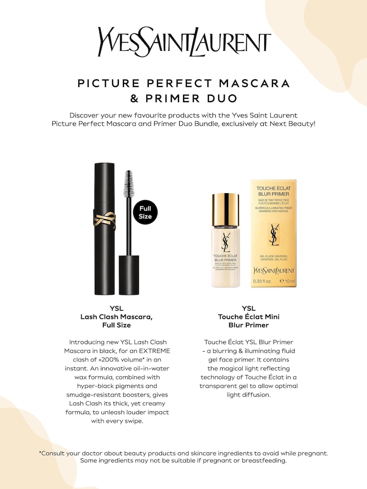 Yves Saint Laurent Picture Perfect Mascara and Primer Duo Worth 42 - Image 2 of 2