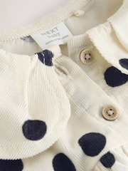 كريم/فحمي منقط - طقم 2 قطعة مكون من رومبر تصميم بلومر واسع مع كولونات (0شهر-3سنوات) - صورة 9 من 11