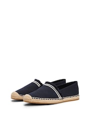 Tommy Hilfiger Blue Fringe Canvas Espadrilles - Image 3 of 4