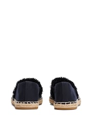Tommy Hilfiger Blue Fringe Canvas Espadrilles - Image 4 of 4