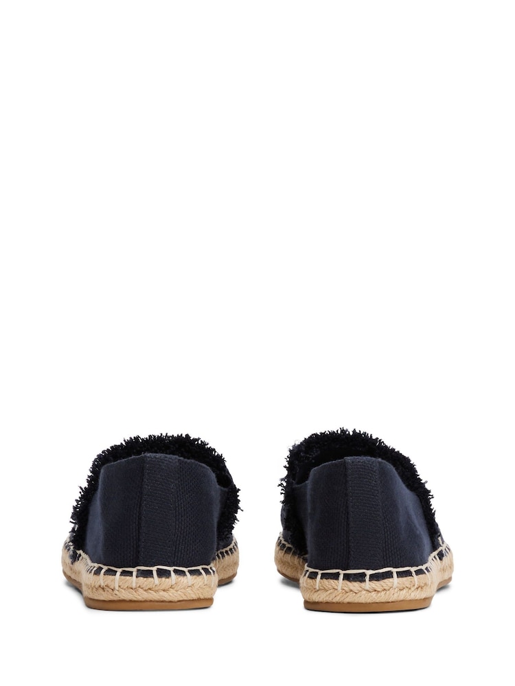 Tommy Hilfiger Blue Fringe Canvas Espadrilles - Image 4 of 4