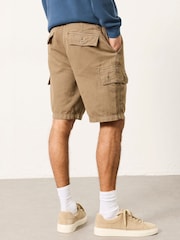 FatFace Brecon Dark Stone Garment Dye Cargo Shorts - Image 2 of 5