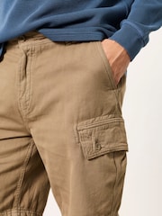 FatFace Brecon Dark Stone Garment Dye Cargo Shorts - Image 3 of 5