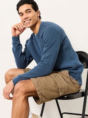 FatFace Brecon Dark Stone Garment Dye Cargo Shorts - Image 4 of 5