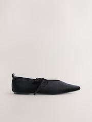 أسود - Forever Comfort® Velvet Tie Mary Jane Shoes - صورة 3 من 5