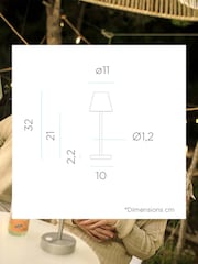 New Garden Brass Lola Slim 30 Table Lamp with Rechargeable Battery - Image 3 of 6