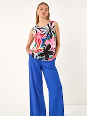 Roman Pink Floral Print Vest Top - Image 2 of 5