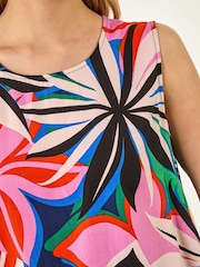 Roman Pink Floral Print Vest Top - Image 5 of 5