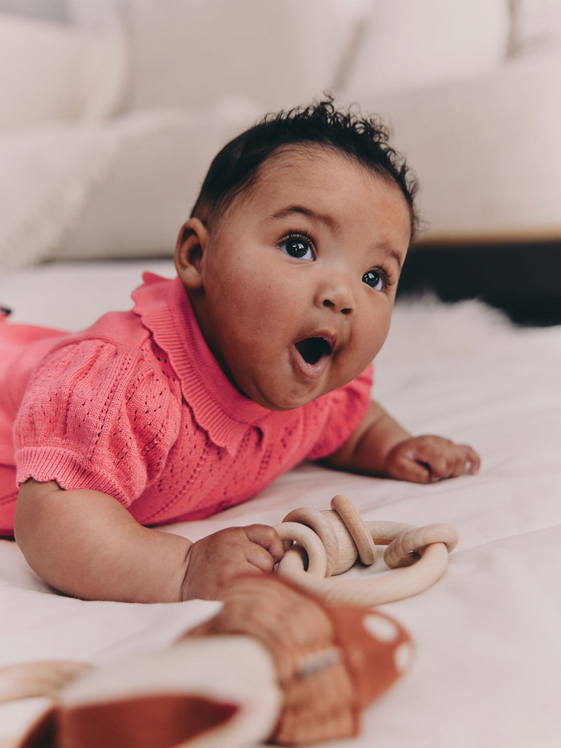 Buy Pink Baby Knitted Top and Shorts Set 2 Piece (0mths-2yrs) from