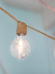New Garden Allegra Jute Garland of Lights Solar Charging with Rechargeable Battery - Image 1 of 3
