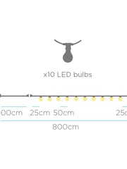 New Garden Allegra Jute Garland of Lights Solar Charging with Rechargeable Battery - Image 3 of 3