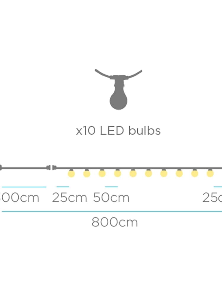 New Garden Allegra Jute Garland of Lights Solar Charging with Rechargeable Battery - Image 3 of 3