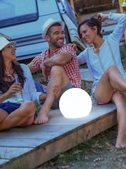 New Garden White Outdoor Buly Lighted Ball 30cm with Cable - Image 1 of 5
