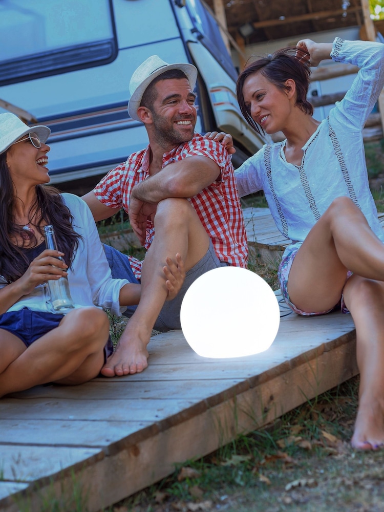 New Garden White Outdoor Buly Lighted Ball 30cm with Cable - Image 1 of 5