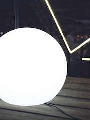New Garden White Outdoor Buly Lighted Ball 30cm with Cable - Image 5 of 5