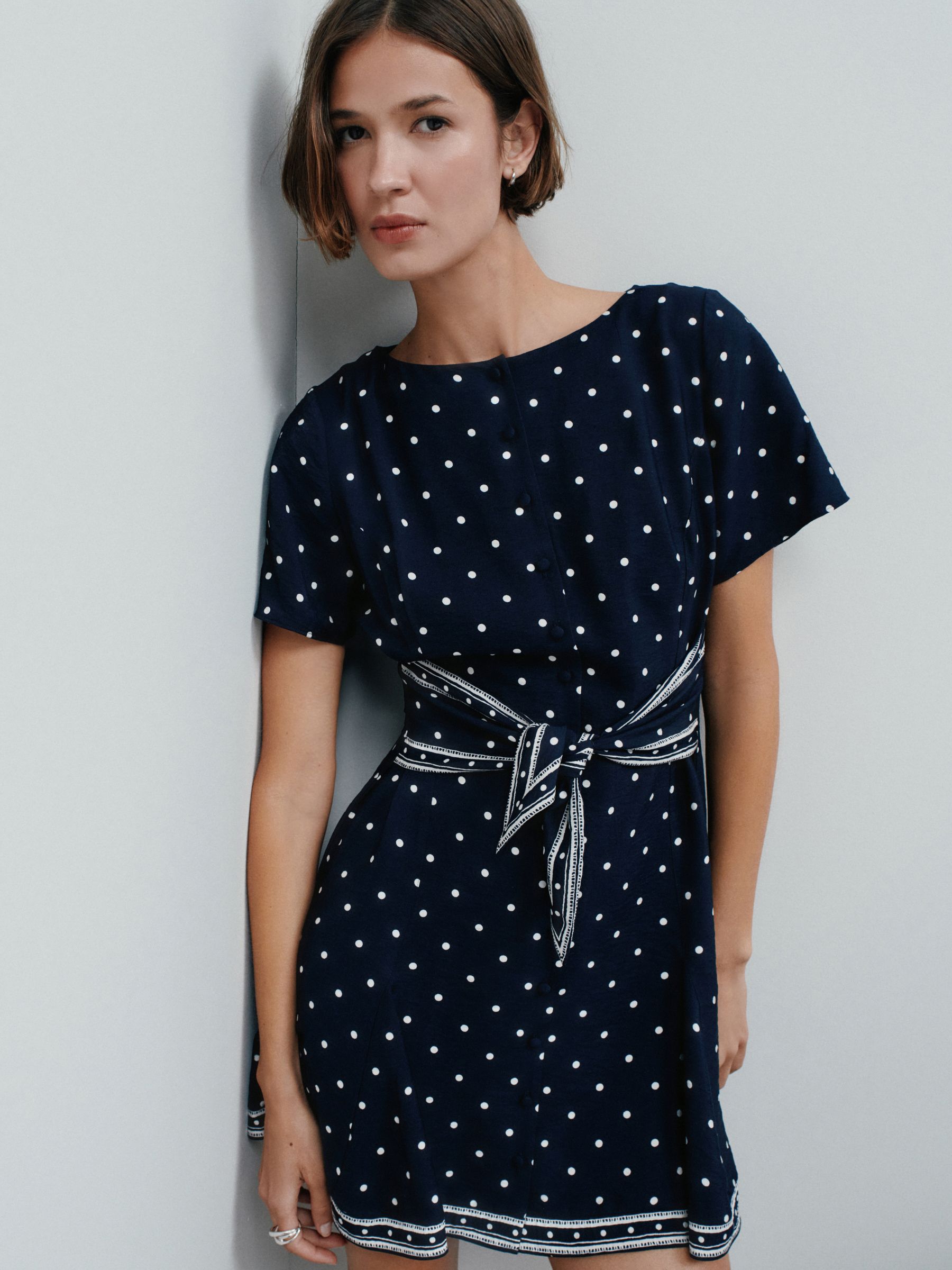 トップス ans dotsloevner MINI DRESS BLUE Magdalena Mini Dress - Blue – Thats So Fetch US