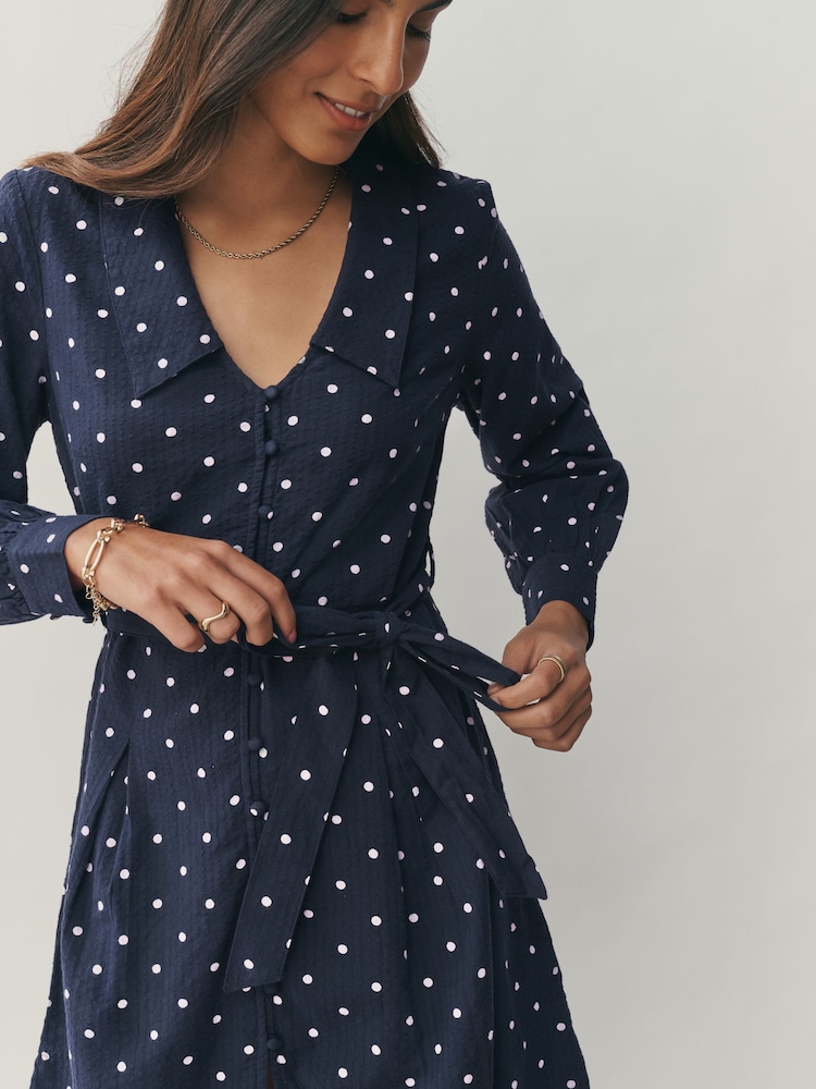 blue dress for baby girl Spot Shirt Dress