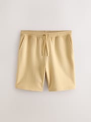 Butter Yellow Cotton Blend Brushed Jersey Shorts - Image 1 of 4