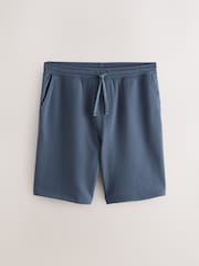 Vintage Blue Cotton Blend Brushed Jersey Shorts - Image 1 of 4
