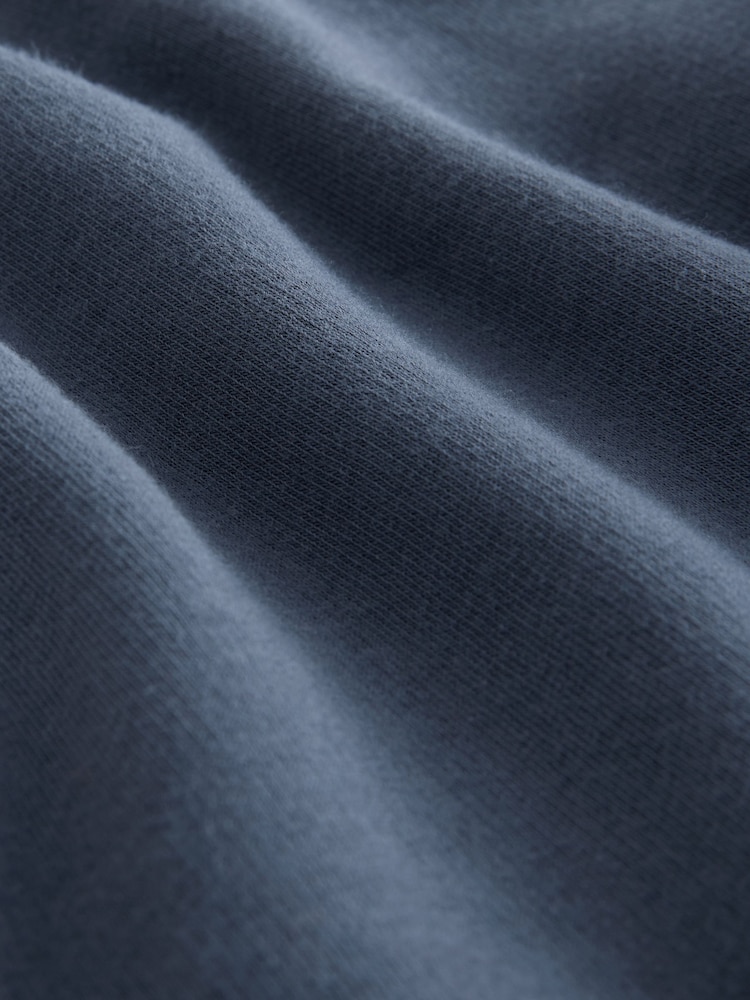 Vintage Blue Cotton Blend Brushed Jersey Shorts - Image 2 of 4